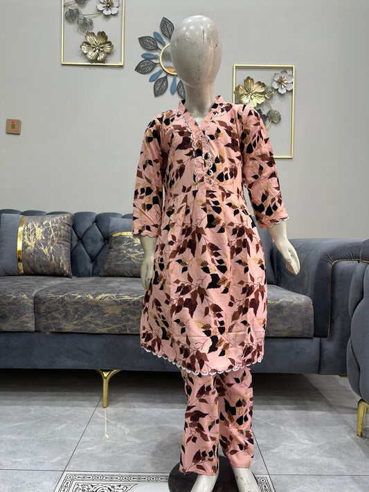 Baby Girl Printed Linen Frock