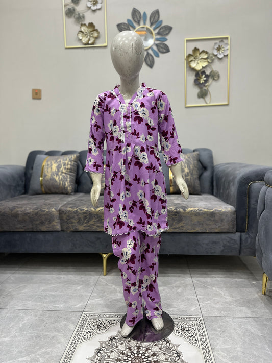 Baby Girl Printed Linen Frock