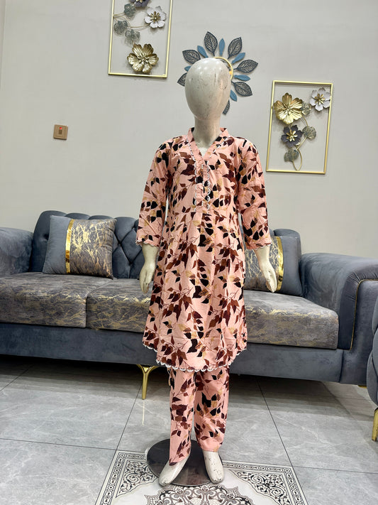 Baby Girl Printed Linen Frock