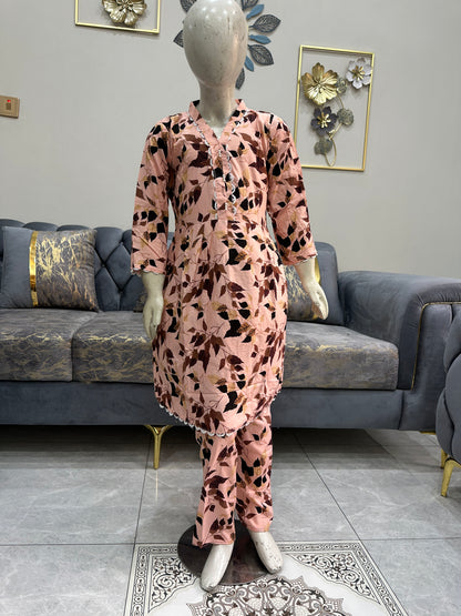 Baby Girl Printed Linen Frock