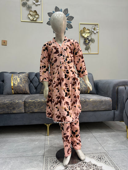 Baby Girl Printed Linen Frock