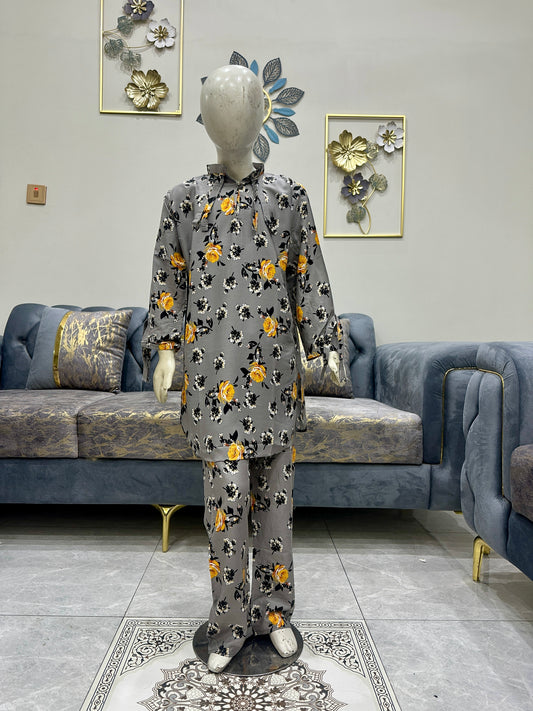 Baby Girl Printed Skirt Suit