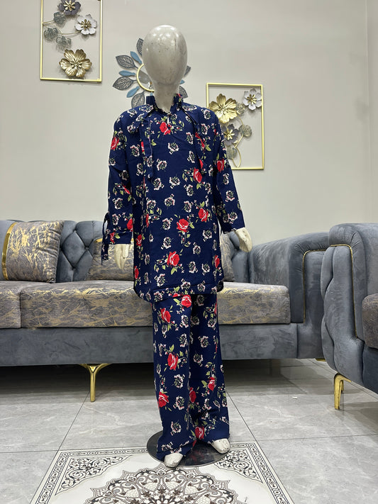 Baby Girl Printed Skirt Suit