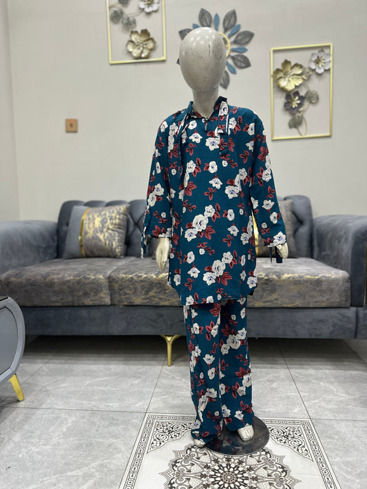 Baby Girl Printed Skirt Suit