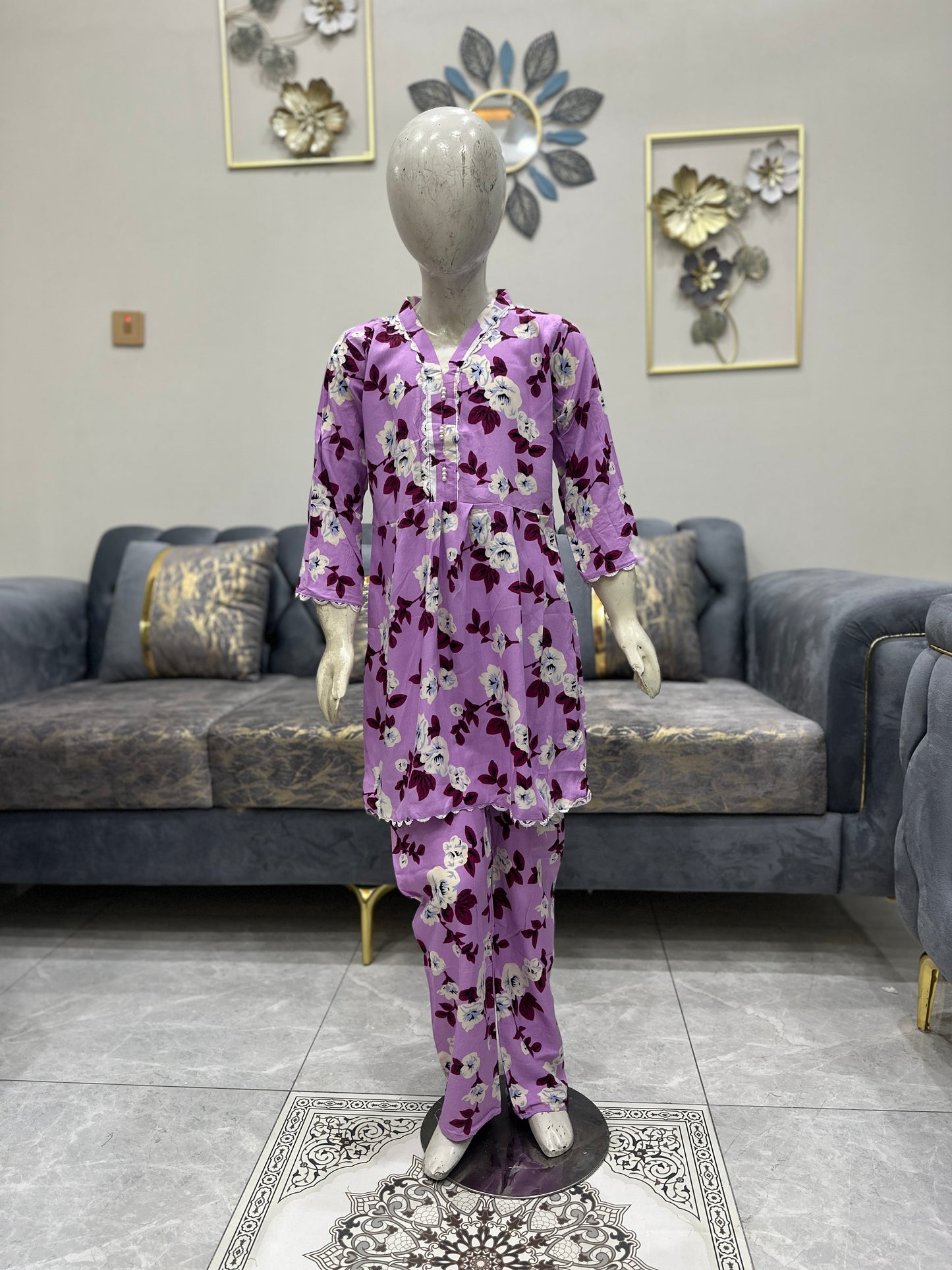 Baby Girl Printed Linen Frock